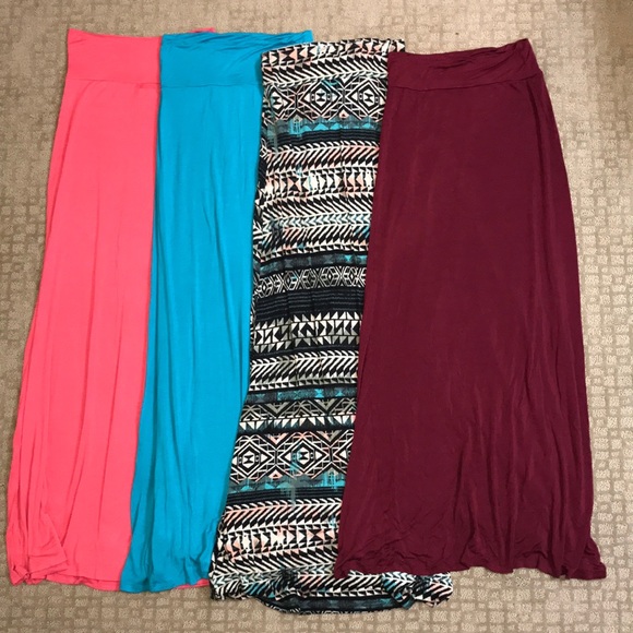 Charlotte Russe Dresses & Skirts - 4 cotton maxi skirts